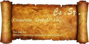 Csontos Szebáld névjegykártya